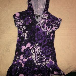 Purple top with hood